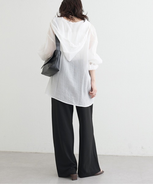LARUTA(ラルータ)の「【LARUTA】カットジョーゼットイージーパンツ(その他パンツ・レディース・ブラウン/ブラック/グレイッシュベージュ・LARGE/MEDIUM)」の8枚目の写真