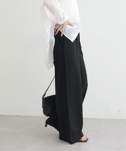 LARUTA(ラルータ)の「【LARUTA】カットジョーゼットイージーパンツ(その他パンツ・レディース・ブラウン/ブラック/グレイッシュベージュ・LARGE/MEDIUM)」の5枚目の写真