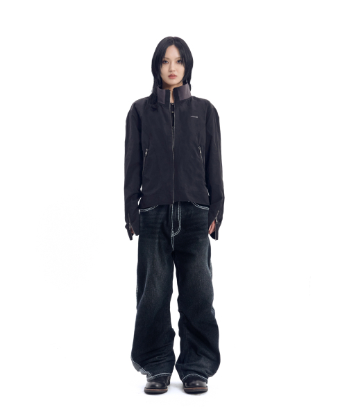AAKAM(アーカム)の「Stitched Flare Denim Pants (Black)(デニムパンツ・レディース・その他・1/2)」の4枚目の写真