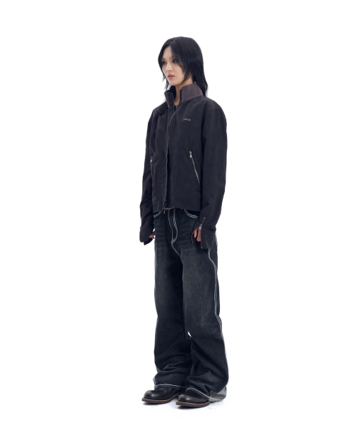 AAKAM(アーカム)の「Stitched Flare Denim Pants (Black)(デニムパンツ・レディース・その他・1/2)」の5枚目の写真