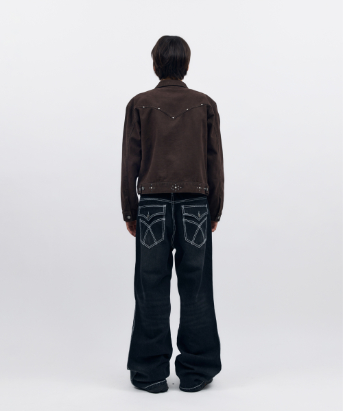 AAKAM(アーカム)の「Stitched Flare Denim Pants (Black)(デニムパンツ・レディース・その他・1/2)」の12枚目の写真