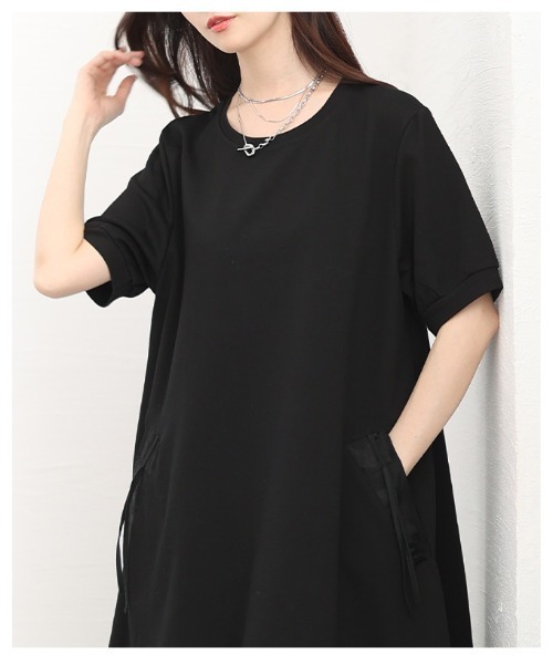 Sawa a la mode（サワアラモード）の「シノワズリ異素材カットソーワンピース（ワンピース・レディース・ブラック・FREE）」の14枚目の写真