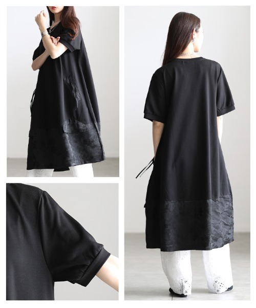 Sawa a la mode（サワアラモード）の「シノワズリ異素材カットソーワンピース（ワンピース・レディース・ブラック・FREE）」の17枚目の写真