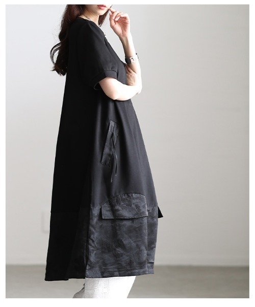 Sawa a la mode（サワアラモード）の「シノワズリ異素材カットソーワンピース（ワンピース・レディース・ブラック・FREE）」の20枚目の写真