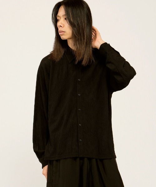 NO ID.（ノーアイディ）の「ms6511-ｴｱﾘｰｽﾗﾌﾞｼｱｰSH シャツ(858006-471S)（シャツ/ブラウス・メンズ・グレー/ブラック/ホワイト・ONE SIZE）」の8枚目の写真