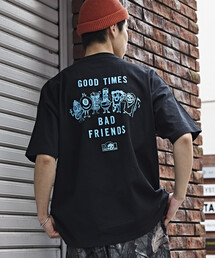 LURKING CLASS（ラーキングクラス）の「限定展開 LURKING CLASS/ラーキングクラス LURKING CLASS×FREAK'S STORE 別注 ヴィンテージ加工 プリント Tシャツ / GOOD TIMES BAD FRND TEE（Tシャツ/カットソー）」