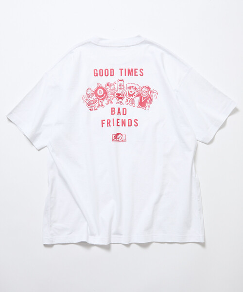 LURKING CLASS(ラーキングクラス)の「限定展開LURKING CLASS×FREAK'S STORE ラーキングクラス 別注 ヴィンテージ加工 プリント Tシャツ GOOD TIMES BAD FRND TEE(Tシャツ/カットソー・メンズ・ホワイト/ブラック・MEDIUM/LARGE/X-LARGE)」の20枚目の写真