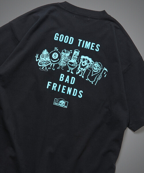LURKING CLASS(ラーキングクラス)の「限定展開LURKING CLASS×FREAK'S STORE ラーキングクラス 別注 ヴィンテージ加工 プリント Tシャツ GOOD TIMES BAD FRND TEE(Tシャツ/カットソー・メンズ・ホワイト/ブラック・MEDIUM/LARGE/X-LARGE)」の14枚目の写真