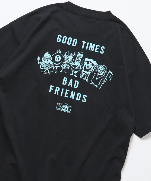 LURKING CLASS(ラーキングクラス)の「限定展開LURKING CLASS×FREAK'S STORE ラーキングクラス 別注 ヴィンテージ加工 プリント Tシャツ GOOD TIMES BAD FRND TEE(Tシャツ/カットソー・メンズ・ホワイト/ブラック・MEDIUM/LARGE/X-LARGE)」の11枚目の写真