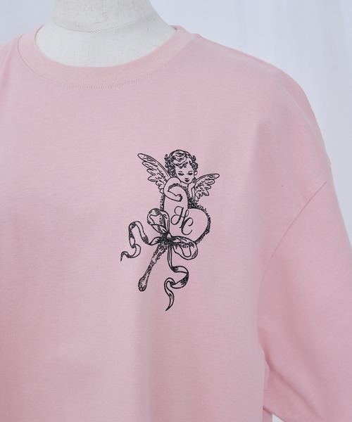 Honey Cinnamon(ハニーシナモン)の「angel mirrorTシャツ(Tシャツ/カットソー・レディース・ブラック/ピンク・FREE)」の13枚目の写真