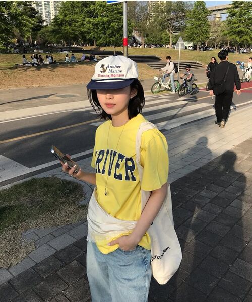 FRIVER07（フリバー07）の「Overfit friver logo t-shirt [FRSP07TS14]_Yellow（Tシャツ/カットソー・レディース・イエロー・FREE）」の4枚目の写真