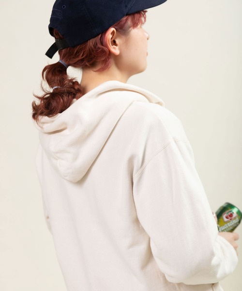 CHILD WOMAN(チャイルドウーマン)の「30/10裏毛フードzipパーカー(セットアップ対応)(パーカー・レディース・グレー/アイボリー/ピンク・FREE)」の7枚目の写真