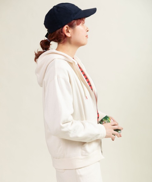 CHILD WOMAN(チャイルドウーマン)の「30/10裏毛フードzipパーカー(セットアップ対応)(パーカー・レディース・グレー/アイボリー/ピンク・FREE)」の6枚目の写真