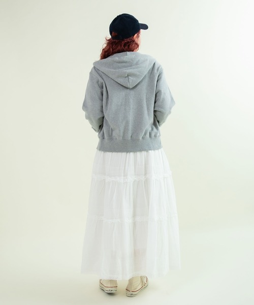 CHILD WOMAN(チャイルドウーマン)の「30/10裏毛フードzipパーカー(セットアップ対応)(パーカー・レディース・グレー/アイボリー/ピンク・FREE)」の21枚目の写真