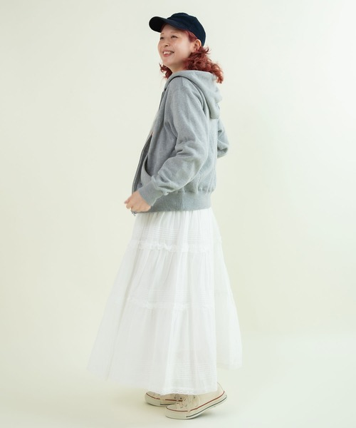 CHILD WOMAN(チャイルドウーマン)の「30/10裏毛フードzipパーカー(セットアップ対応)(パーカー・レディース・グレー/アイボリー/ピンク・FREE)」の20枚目の写真