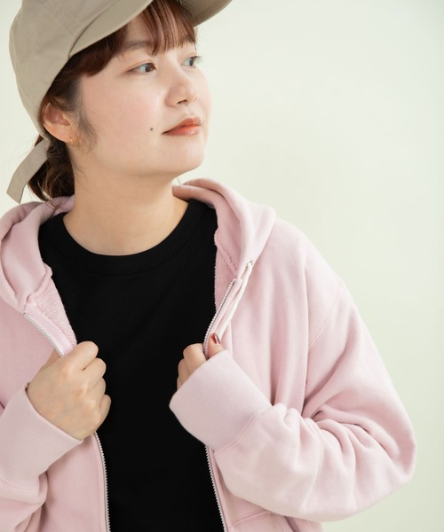 CHILD WOMAN(チャイルドウーマン)の「30/10裏毛フードzipパーカー(セットアップ対応)(パーカー・レディース・グレー/アイボリー/ピンク・FREE)」の22枚目の写真
