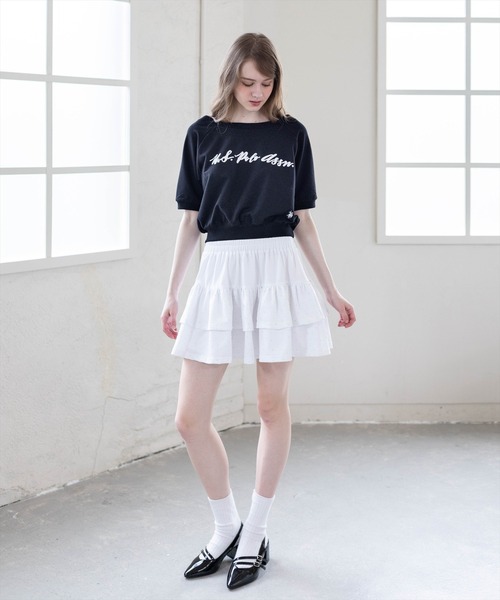 U.S. POLO ASSN.(ユーエスポロアッスン)の「【U.S. POLO ASSN.】clear 別注 3way半袖裏毛トップス(Tシャツ/カットソー・レディース・ホワイト系その他2/オフホワイト/ブラック・F)」の10枚目の写真