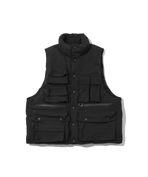 EXTRAORDINARY(エクストラオーディナリー)の「MULTI POCKET VEST BLACK(ダウンベスト・メンズ・その他・S-M)」の2枚目の写真
