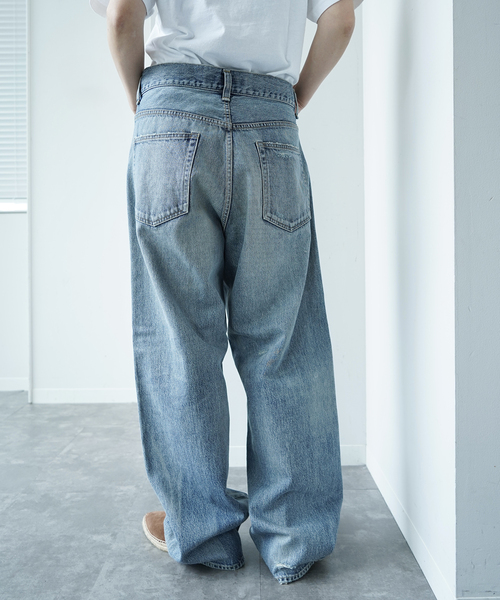 JOURNAL STANDARD LUXE(ジャーナルスタンダード ラックス)の「13OZ クラッシュダメージデニム(デニムパンツ・レディース・ブルー・LARGE/MEDIUM/SMALL)」の17枚目の写真