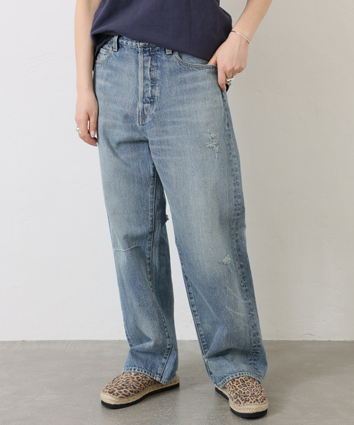 JOURNAL STANDARD LUXE(ジャーナルスタンダード ラックス)の「13OZ クラッシュダメージデニム(デニムパンツ・レディース・ブルー・LARGE/MEDIUM/SMALL)」の21枚目の写真