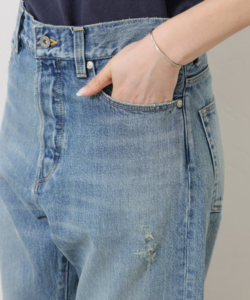 JOURNAL STANDARD LUXE(ジャーナルスタンダード ラックス)の「13OZ クラッシュダメージデニム(デニムパンツ・レディース・ブルー・LARGE/MEDIUM/SMALL)」の3枚目の写真