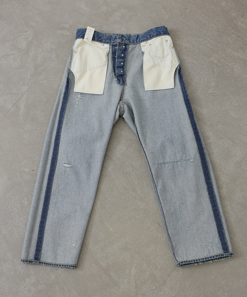 JOURNAL STANDARD LUXE(ジャーナルスタンダード ラックス)の「13OZ クラッシュダメージデニム(デニムパンツ・レディース・ブルー・LARGE/MEDIUM/SMALL)」の9枚目の写真