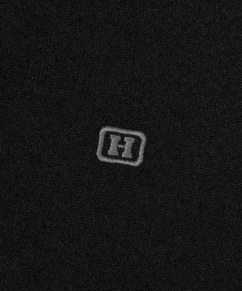 HUF（ハフ）の「SERIF H KNIT POLO TOP（ポロシャツ・メンズ・ナチュラル/ブラック/ライム・S/M/L/XL）」の9枚目の写真
