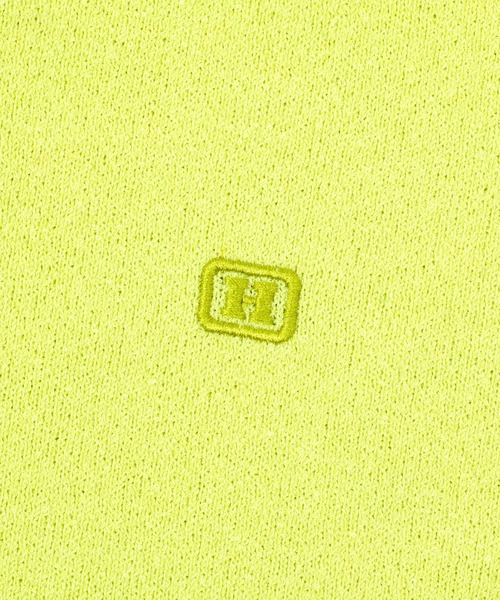 HUF（ハフ）の「SERIF H KNIT POLO TOP（ポロシャツ・メンズ・ナチュラル/ブラック/ライム・S/M/L/XL）」の18枚目の写真