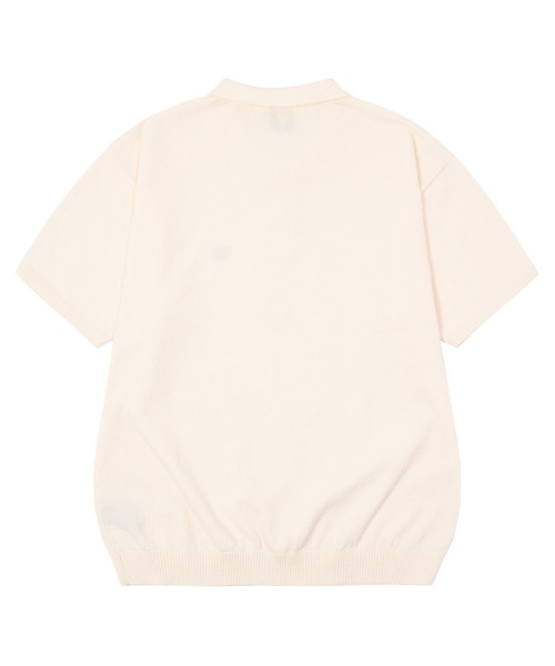 HUF（ハフ）の「SERIF H KNIT POLO TOP（ポロシャツ・メンズ・ナチュラル/ブラック/ライム・S/M/L/XL）」の11枚目の写真