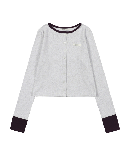 FANCY CLUB(ファンシークラブ)の「エアリー ボタン カーディガン (メランジ) F26QB041(カーディガン/ボレロ・レディース・その他・ONE)」の4枚目の写真