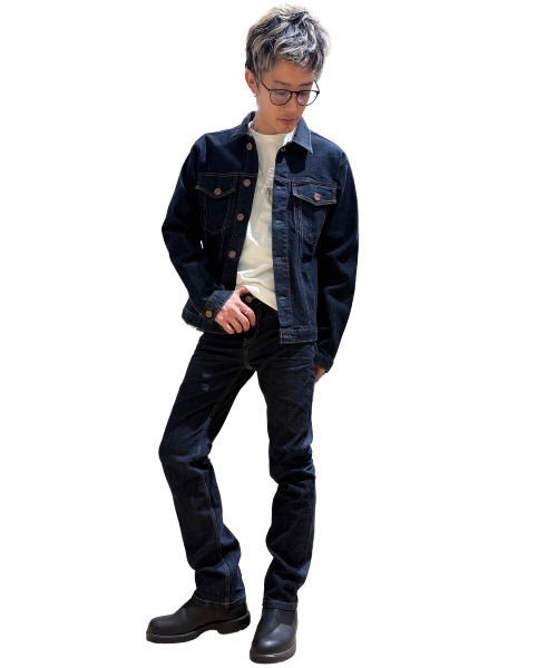 COOK JEANS(クックジーンズ)の「ストレートデニムパンツ(デニムパンツ・メンズ・ワンウォッシュ・26/28)」の2枚目の写真