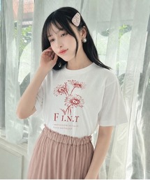 マーガレットロゴプリントTシャツ/fint フィント