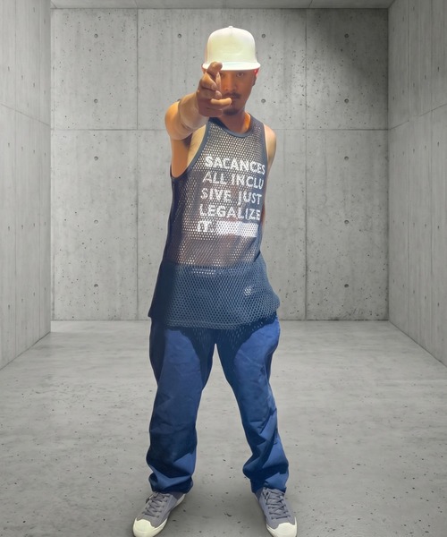 BACANCES ALL INCLUSIVE（バカンサスオールインクルーシブ）の「BC MESH MARINA TANKTOP[LEGALIZE]（タンクトップ・メンズ・ホワイト/ブラック・ONESIZE）」の13枚目の写真