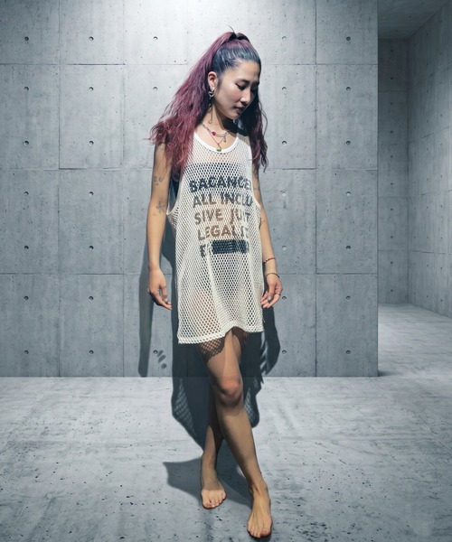 BACANCES ALL INCLUSIVE（バカンサスオールインクルーシブ）の「BC MESH MARINA TANKTOP[LEGALIZE]（タンクトップ・メンズ・ホワイト/ブラック・ONESIZE）」の11枚目の写真