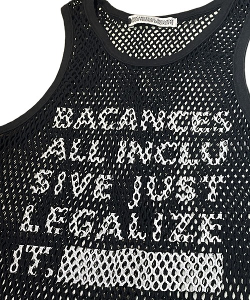 BACANCES ALL INCLUSIVE（バカンサスオールインクルーシブ）の「BC MESH MARINA TANKTOP[LEGALIZE]（タンクトップ・メンズ・ホワイト/ブラック・ONESIZE）」の8枚目の写真