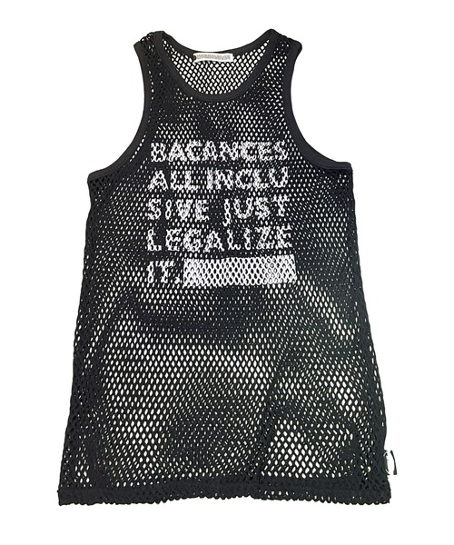 BACANCES ALL INCLUSIVE（バカンサスオールインクルーシブ）の「BC MESH MARINA TANKTOP[LEGALIZE]（タンクトップ・メンズ・ホワイト/ブラック・ONESIZE）」の9枚目の写真