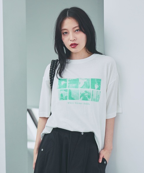 JEANASIS(ジーナシス)の「PlayfulカラーグラフィックプリントTEE/1043150(Tシャツ/カットソー・レディース・ホワイト系その他/オレンジ系その他/グレー系その他・FREE)」の1枚目の写真