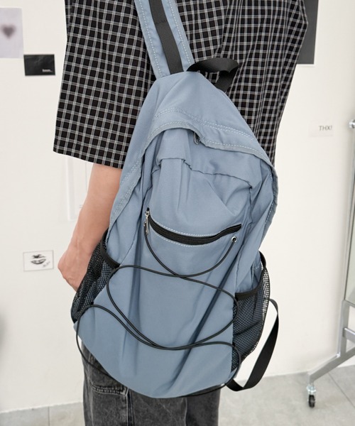 WEGO（ウィゴー）の「WEGO/【26年春夏新作】コードデザインバックパック（バックパック/リュック・メンズ・グレー/ブルー/ブラック/オフホワイト・FREE）」の7枚目の写真