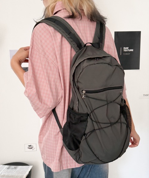 WEGO（ウィゴー）の「WEGO/【26年春夏新作】コードデザインバックパック（バックパック/リュック・メンズ・グレー/ブルー/ブラック/オフホワイト・FREE）」の15枚目の写真