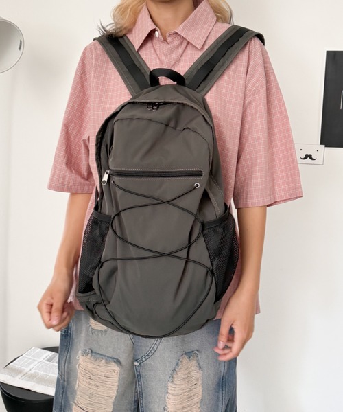 WEGO（ウィゴー）の「WEGO/【26年春夏新作】コードデザインバックパック（バックパック/リュック・メンズ・グレー/ブルー/ブラック/オフホワイト・FREE）」の18枚目の写真