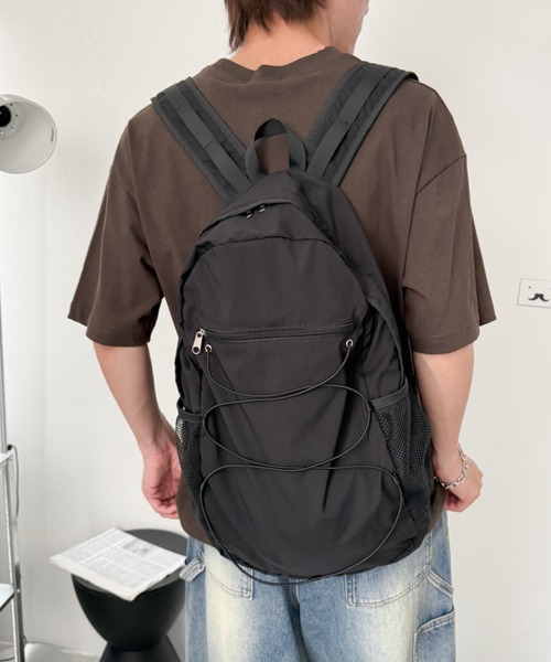 WEGO（ウィゴー）の「WEGO/【26年春夏新作】コードデザインバックパック（バックパック/リュック・メンズ・グレー/ブルー/ブラック/オフホワイト・FREE）」の20枚目の写真