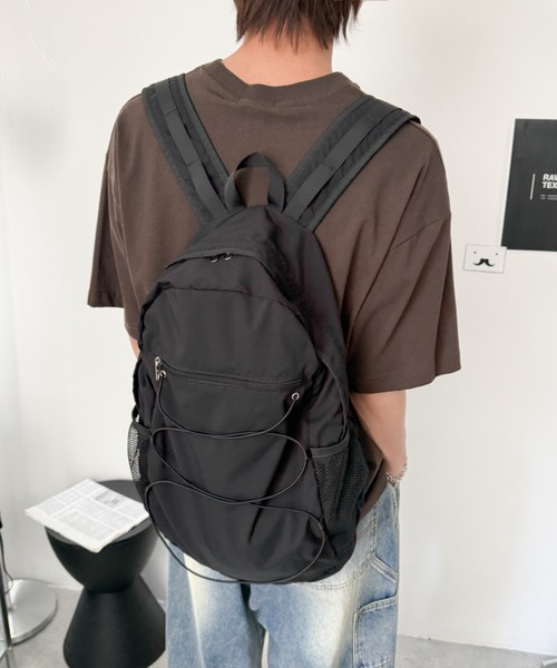 WEGO（ウィゴー）の「WEGO/【26年春夏新作】コードデザインバックパック（バックパック/リュック・メンズ・グレー/ブルー/ブラック/オフホワイト・FREE）」の21枚目の写真