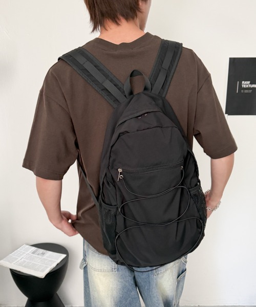 WEGO（ウィゴー）の「WEGO/【26年春夏新作】コードデザインバックパック（バックパック/リュック・メンズ・グレー/ブルー/ブラック/オフホワイト・FREE）」の22枚目の写真