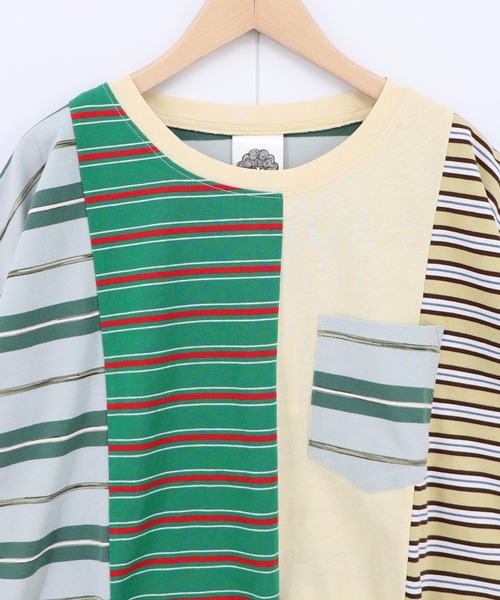 ScoLar（スカラー）の「162696：ボーダー切替 スカラーちゃんバックプリントTシャツ（Tシャツ/カットソー・レディース・オフホワイト/アイボリー/ブラック・M）」の18枚目の写真