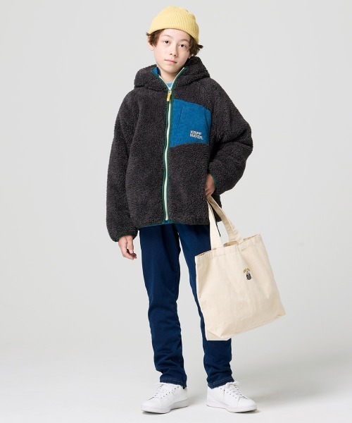 KRIFF MAYER Kid's Collection(クリフメイヤーキッズコレクション)の「シャギーボアフードジャケット(その他アウター・キッズ・チャコール/グレー/カラフル/ベージュ/セージグリーン/ナチュラル・160/170/120/130/140/150)」の8枚目の写真