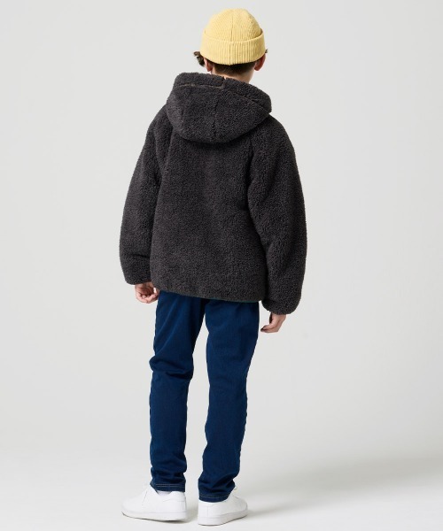 KRIFF MAYER Kid's Collection(クリフメイヤーキッズコレクション)の「シャギーボアフードジャケット(その他アウター・キッズ・チャコール/グレー/カラフル/ベージュ/セージグリーン/ナチュラル・160/170/120/130/140/150)」の11枚目の写真