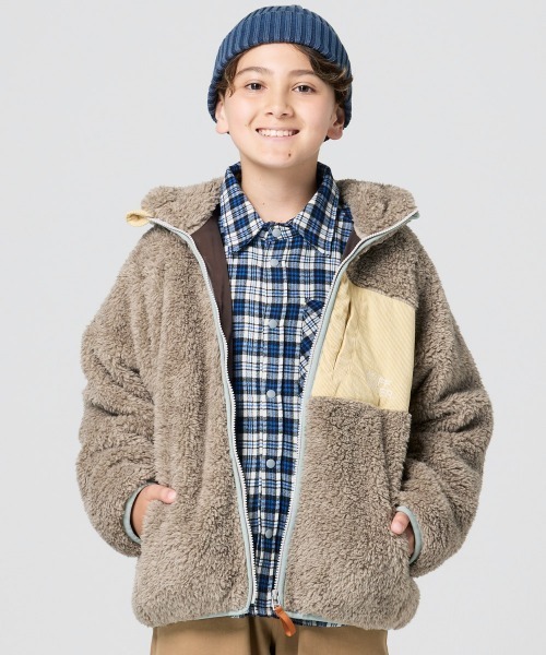 KRIFF MAYER Kid's Collection(クリフメイヤーキッズコレクション)の「シャギーボアフードジャケット(その他アウター・キッズ・チャコール/グレー/カラフル/ベージュ/セージグリーン/ナチュラル・160/170/120/130/140/150)」の12枚目の写真