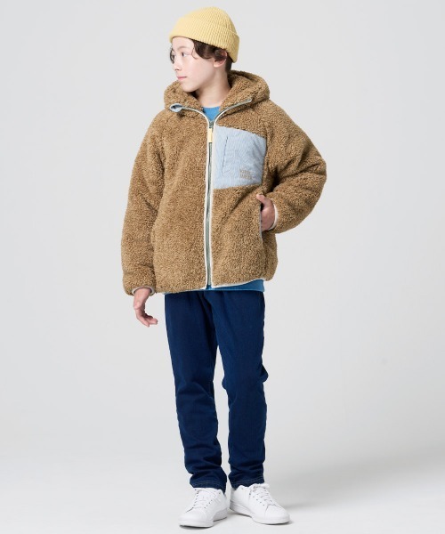 KRIFF MAYER Kid's Collection(クリフメイヤーキッズコレクション)の「シャギーボアフードジャケット(その他アウター・キッズ・チャコール/グレー/カラフル/ベージュ/セージグリーン/ナチュラル・160/170/120/130/140/150)」の21枚目の写真