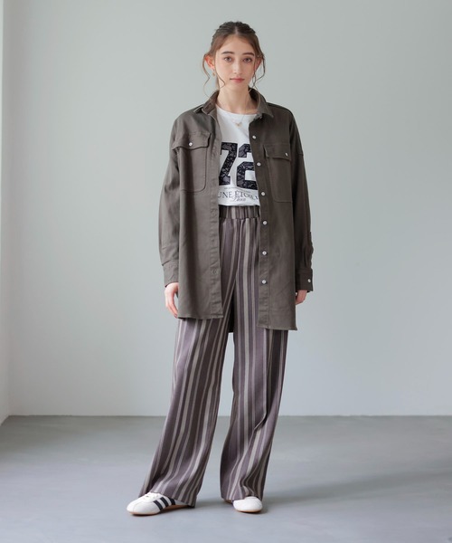 Jines（ジネス）の「72レースロゴロンT（Tシャツ/カットソー・レディース・ブラック/ホワイト・38）」の3枚目の写真