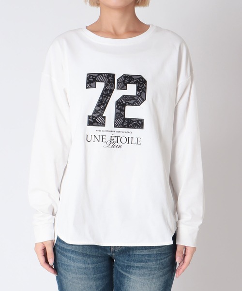 Jines（ジネス）の「72レースロゴロンT（Tシャツ/カットソー・レディース・ブラック/ホワイト・38）」の11枚目の写真